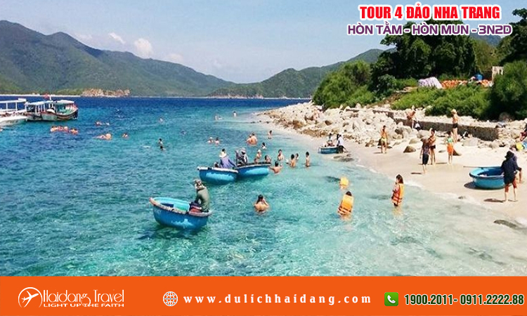 Tour 4 đảo Nha Trang Hòn Tằm Hòn Mun