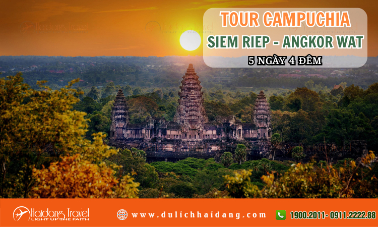 Tour Campuchia Siem Reap Angkor Wat 5 ngày 4 đêm