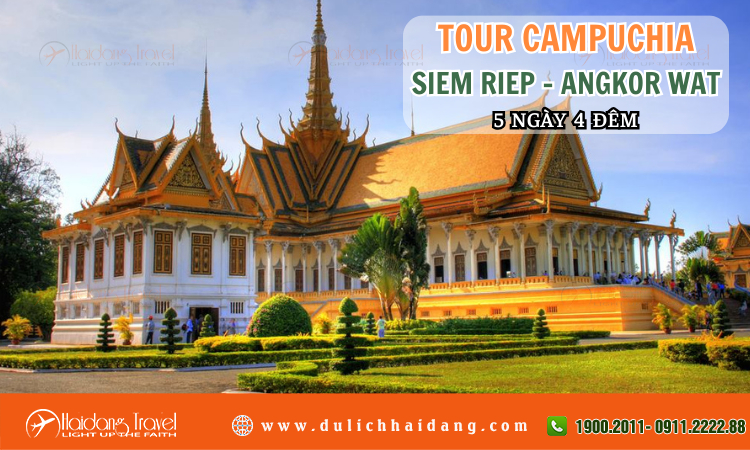 Tour Campuchia Siem Reap Angkor Wat 5 ngày 4 đêm