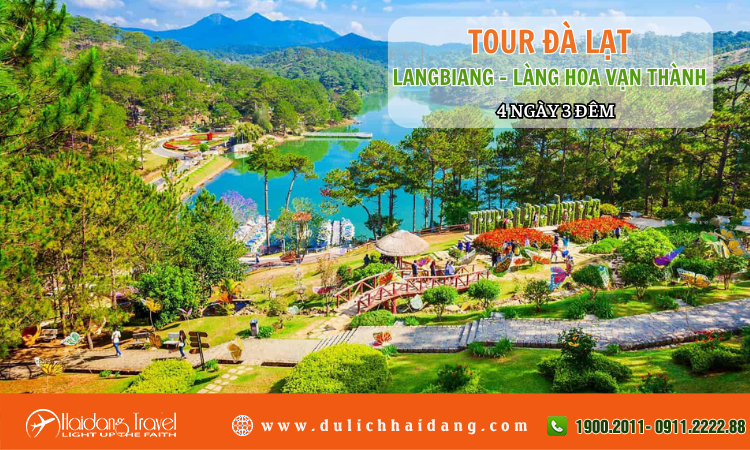 Tour Đà Lạt Langbiang Làng Hoa Vạn Thành 4 ngày 3 đêm 
