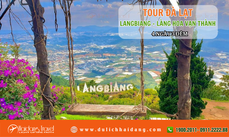 Tour Đà Lạt Langbiang Làng Hoa Vạn Thành 4 ngày 3 đêm 