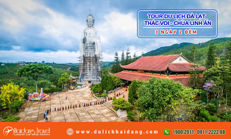 Tour Đà Lạt Thác Voi Chùa Linh Ẩn 3 ngày 2 đêm