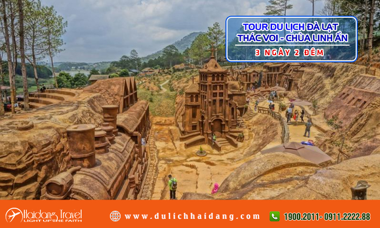 Tour Đà Lạt Thác Voi Chùa Linh Ẩn 3 ngày 2 đêm