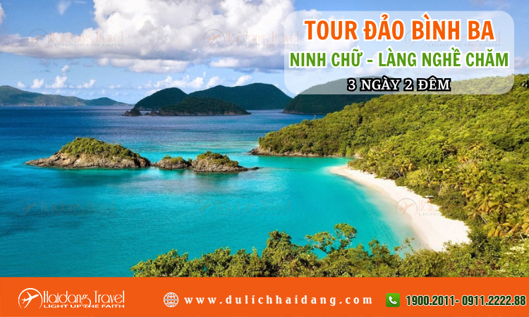 Tour Đảo Bình Ba Ninh Chữ Làng Nghề Chăm 3 ngày 2 đêm