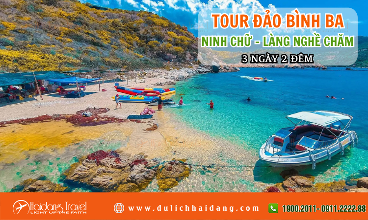 Tour Đảo Bình Ba Ninh Chữ Làng Nghề Chăm 3 ngày 2 đêm