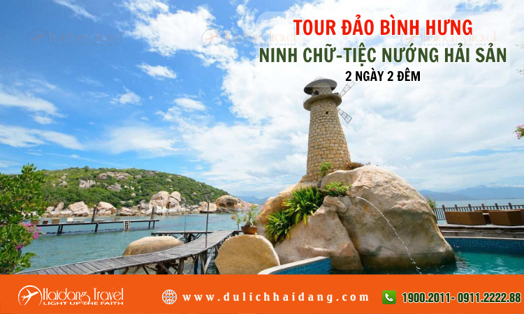 Tour Đảo Bình Hưng Ninh Chữ Tiệc Nướng Hải Sản 2 ngày 2 đêm 