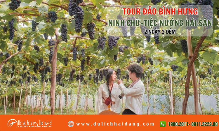 Tour Đảo Bình Hưng Ninh Chữ Tiệc Nướng Hải Sản 2 ngày 2 đêm 