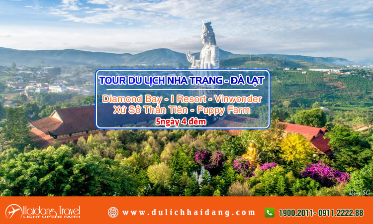 Tour du lịch Nha Trang Đà Lạt 5 ngày 4 đêm