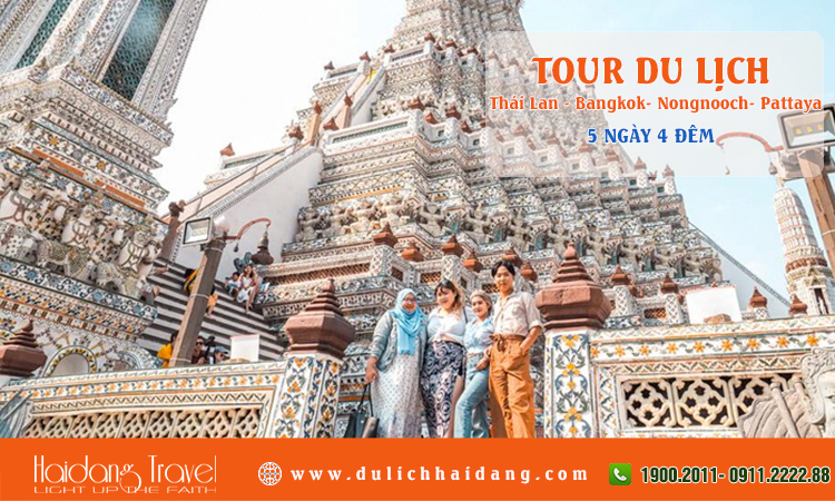 Tour Thái Lan Bangkok Nongnooch Pattaya đào Coral 5 ngày 4 đêm