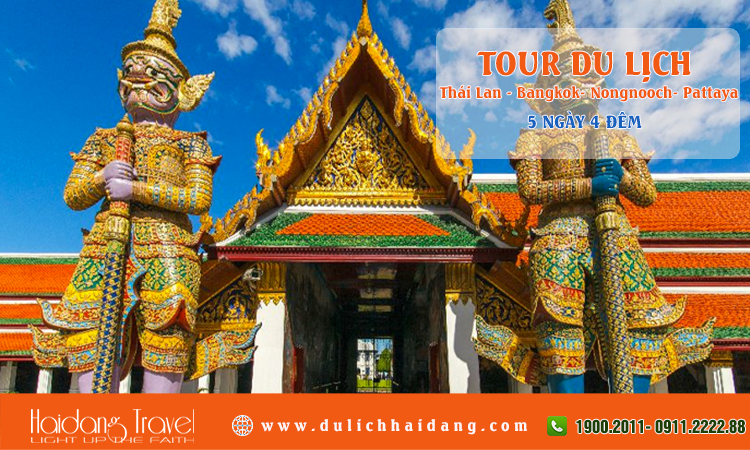 Tour Thái Lan Bangkok Nongnooch Pattaya đào Coral 5 ngày 4 đêm