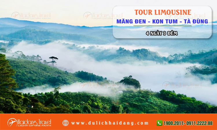 Tour limousine Măng Đen Kon Tum Tà Đùng 4 ngày 3 đêm