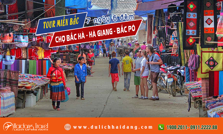 Tour miền bắc chợ Bắc Hà Hà Giang Bắc Pó 7 ngày 6 đêm