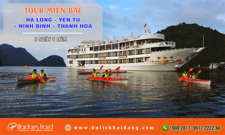 Tour miền Bắc Hạ Long Yến Tử Ninh Bình Thanh Hóa 6 ngày 5 đêm