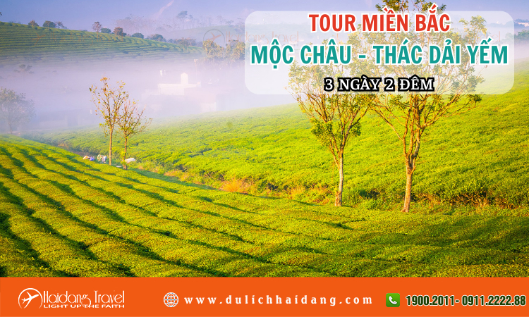 Tour miền Bắc Mộc Châu – Thác Dải Yếm 3 ngày 2 đêm  