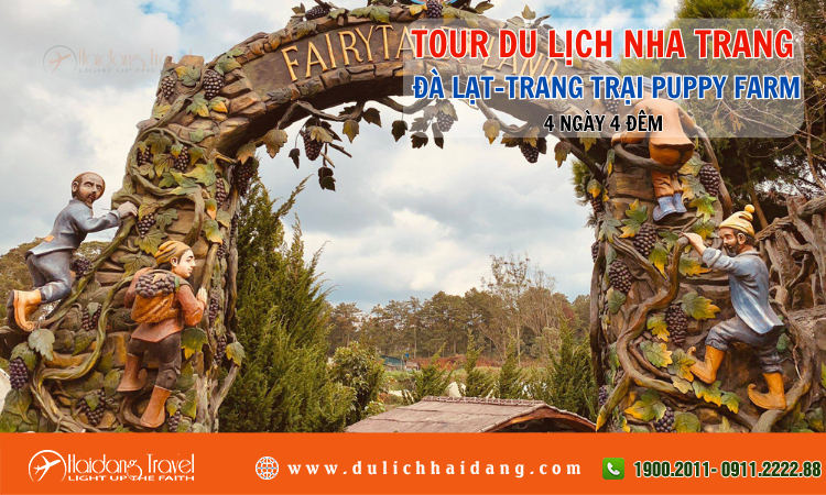 Tour du lịch Nha Trang Đà Lạt Trang Trại Puppy Farm 4 ngày 4 đêm
