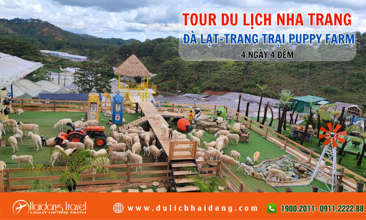 Tour du lịch Nha Trang Đà Lạt Trang Trại Puppy Farm 4 ngày 4 đêm