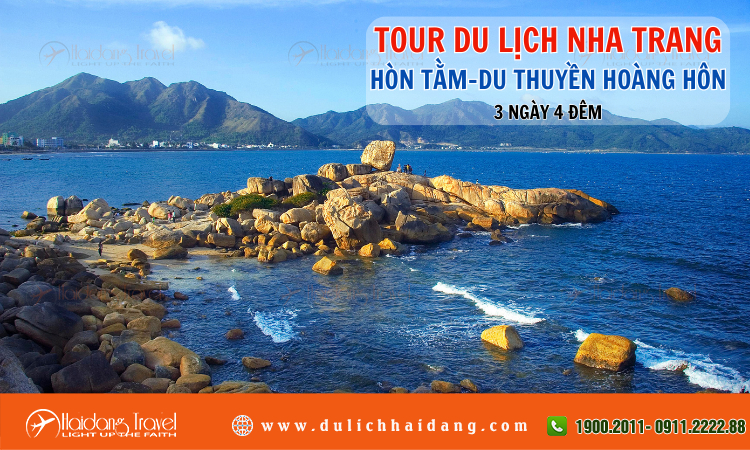 Tour du lịch Nha Trang Hòn Tằm Du Thuyền Hoàng Hôn 3 ngày 4 đêm