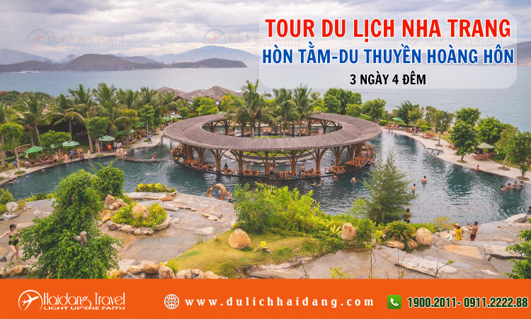 Tour du lịch Nha Trang Hòn Tằm Du Thuyền Hoàng Hôn 3 ngày 4 đêm