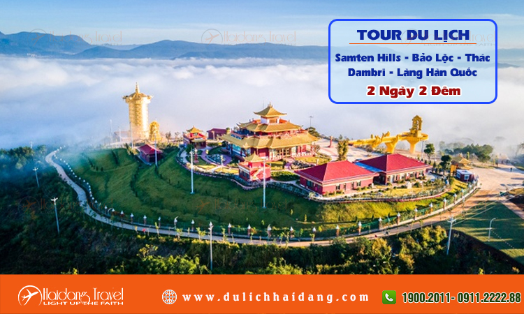 Tour Samten Hills Bảo Lộc Thác Dambri Làng Hàn Quốc 2 ngày 2 đêm
