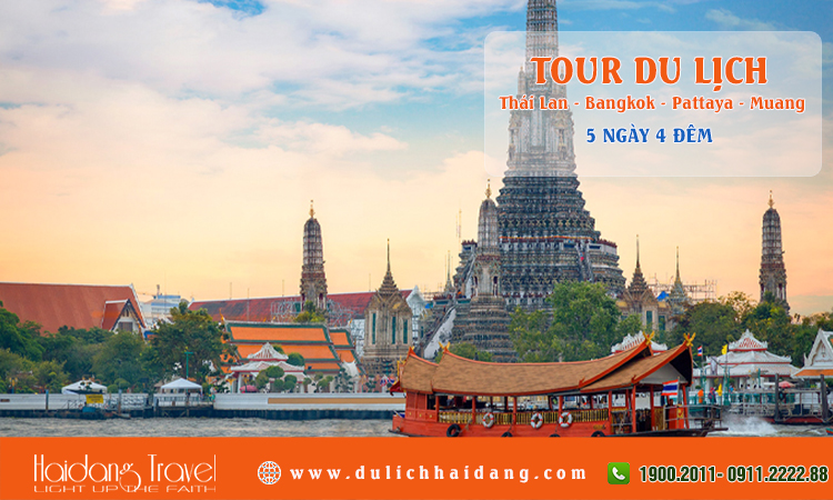 Tour du lịch Thái Lan Bangkok Pattaya Muang Boran 5 ngày 4 đêm